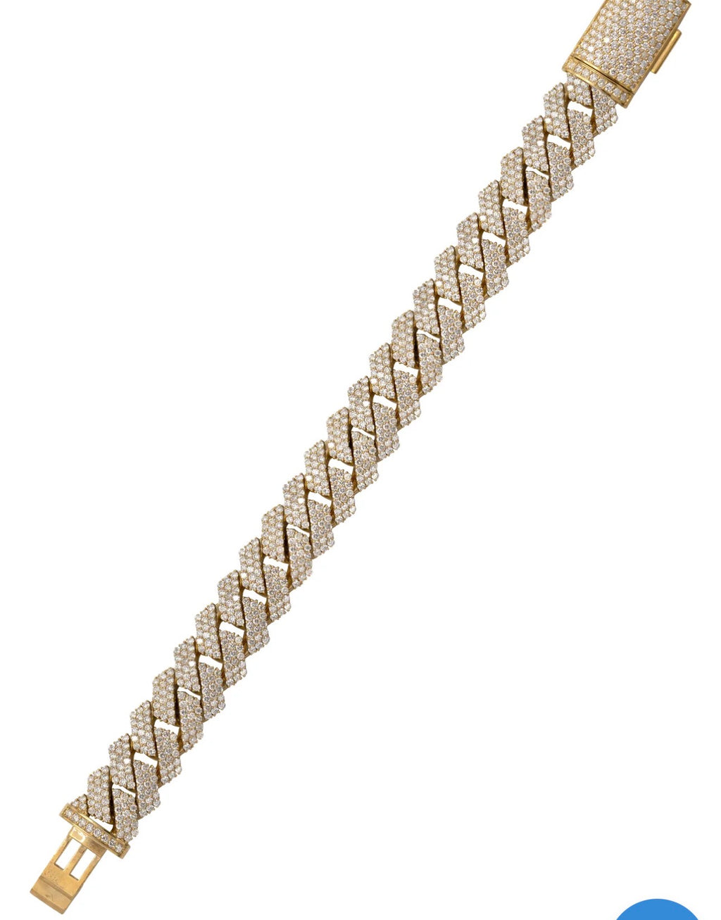 Iced Cuban Link Bracelet – 28g Gold Tone
