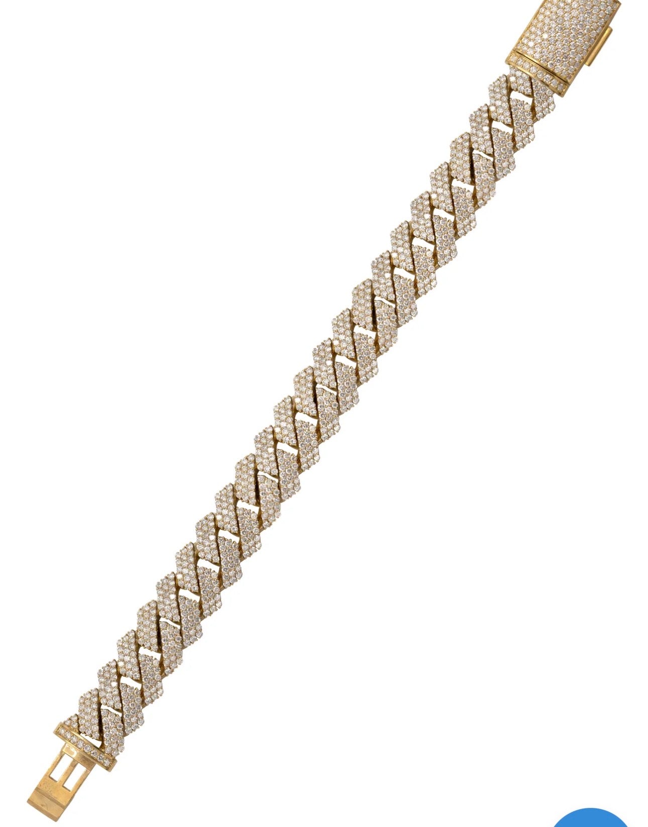 Iced Cuban Link Bracelet – 28g Gold Tone