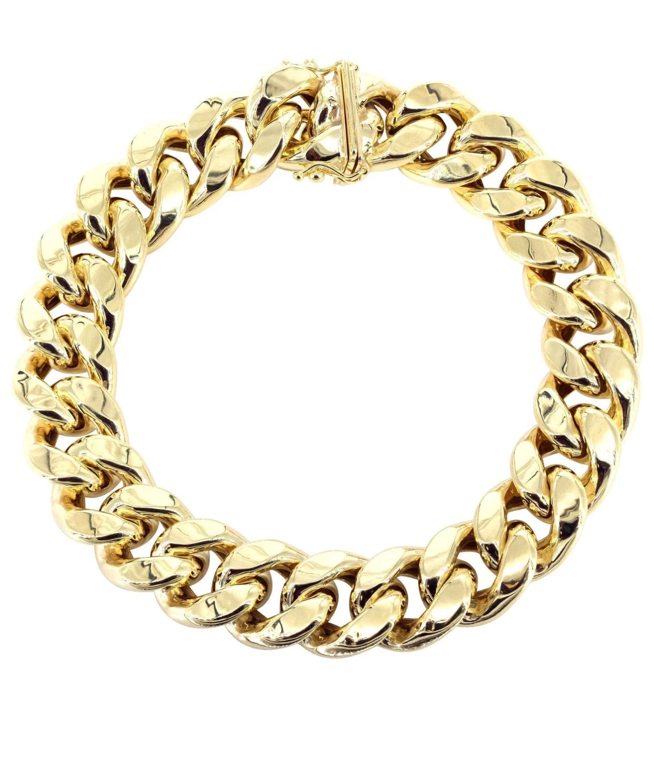 Classic Cuban Link Bracelet – 31g Gold Tone