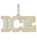 ICE Diamond Letter Pendant – Gold Tone