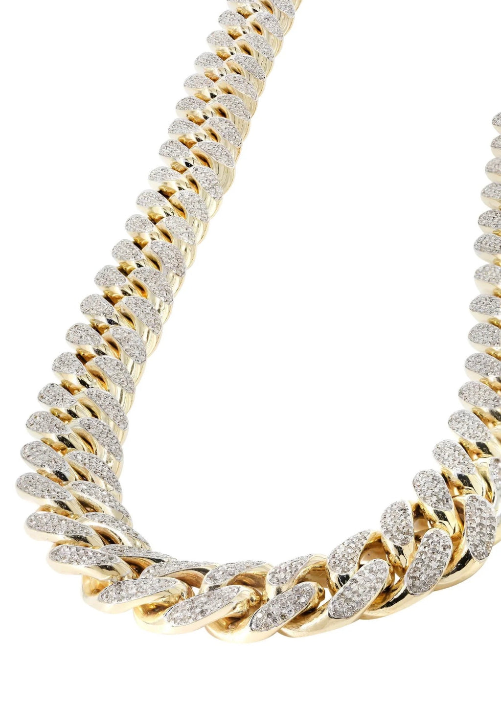 Iced Cuban Link Chain – Gold Tone