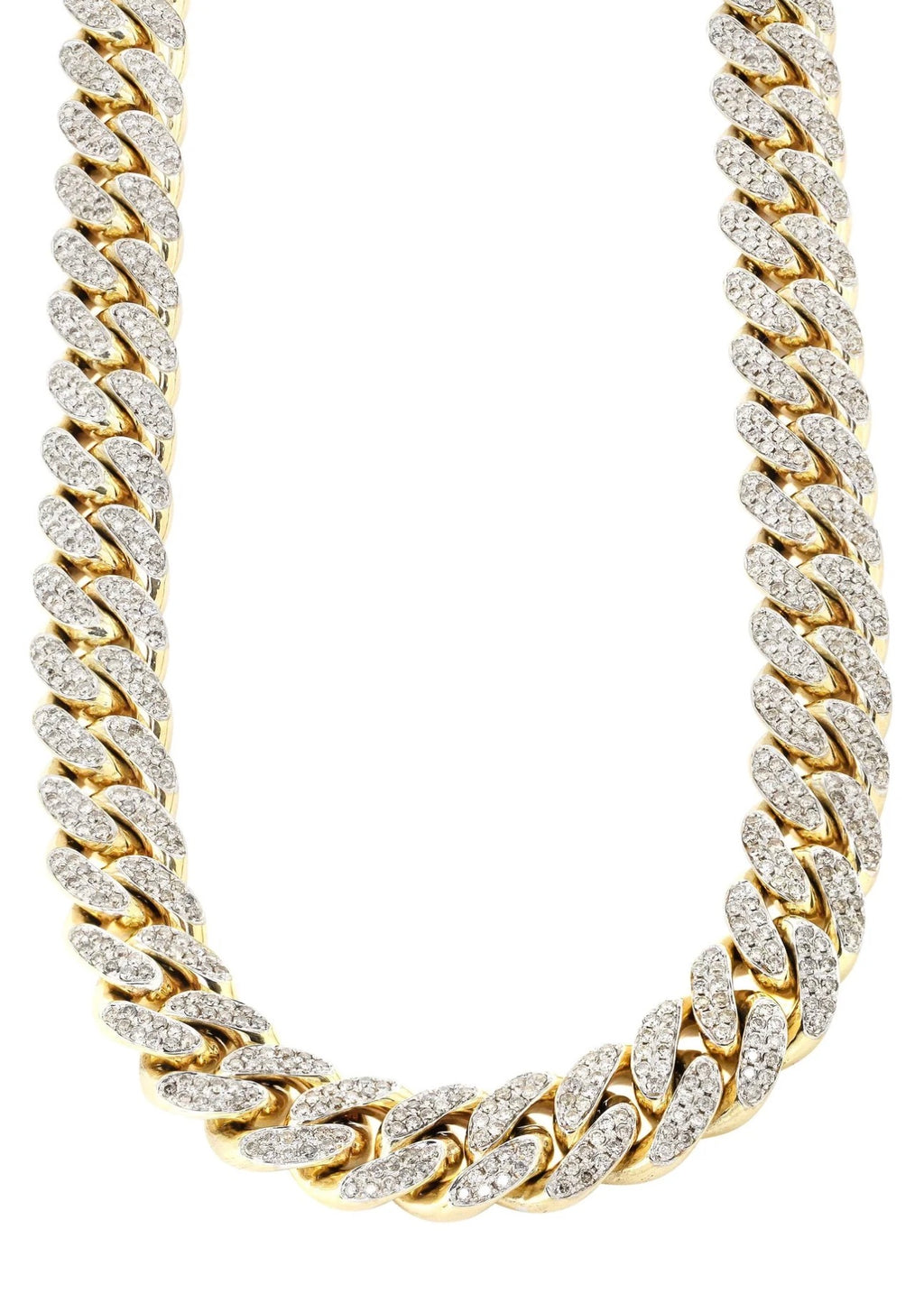 Iced Cuban Link Chain – Gold Tone