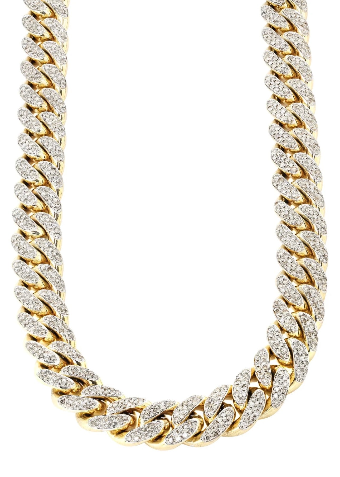 Iced Cuban Link Chain – Gold Tone