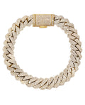 Iced Cuban Link Bracelet – 28g Gold Tone