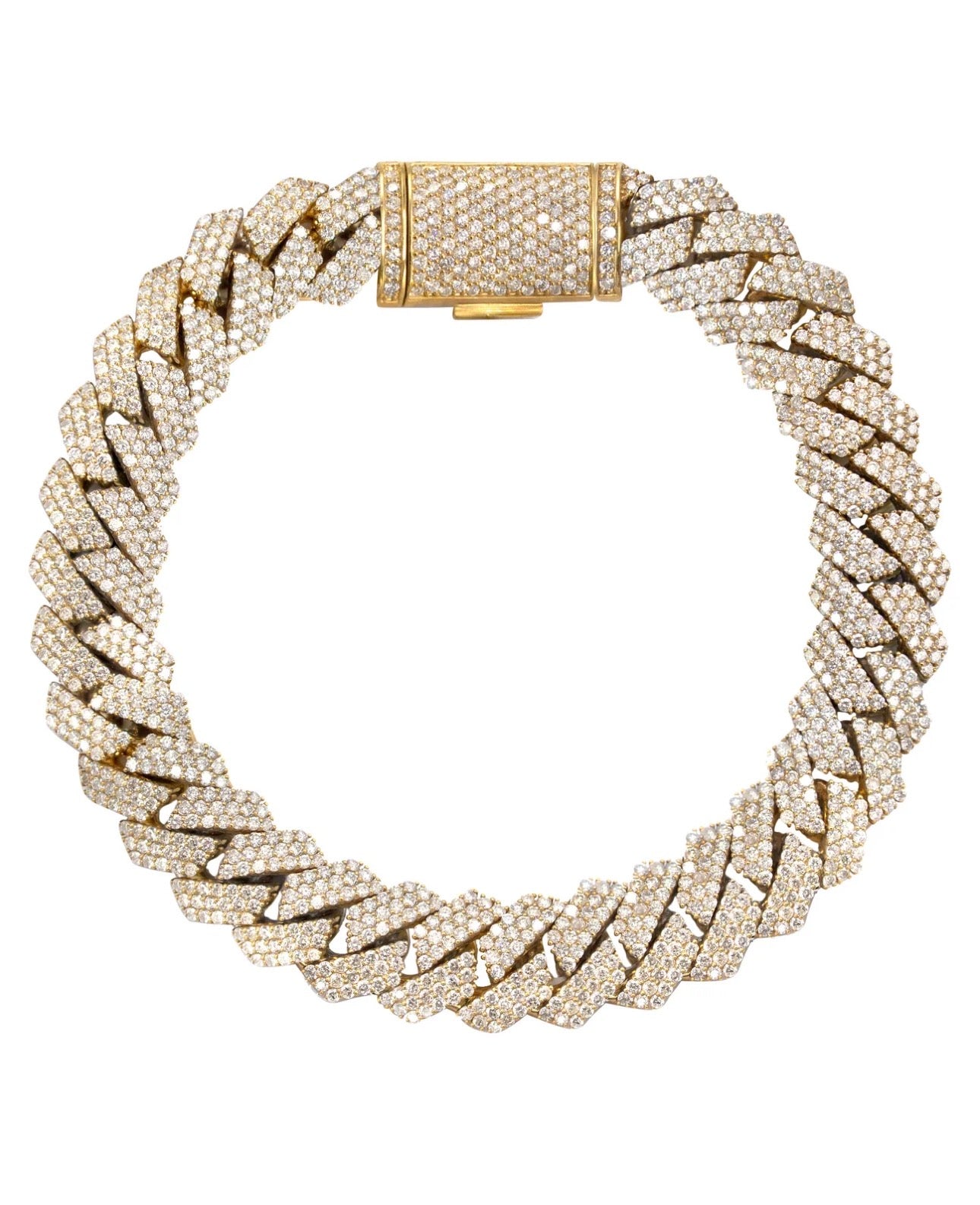 Iced Cuban Link Bracelet – 28g Gold Tone