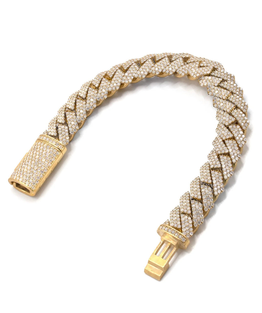 Iced Cuban Link Bracelet – 28g Gold Tone