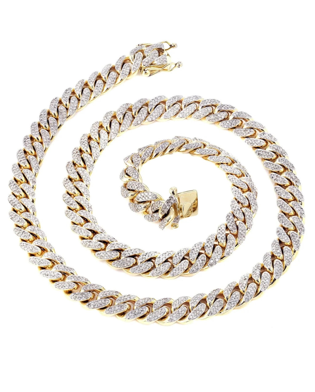 Iced Cuban Link Chain – Gold Tone