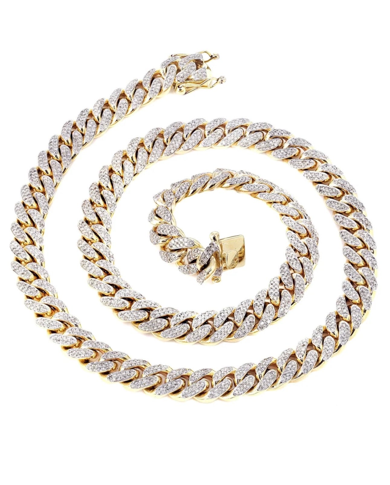 Iced Cuban Link Chain – Gold Tone