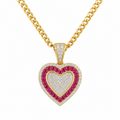 Heart Diamond Pendant Necklace – 14K Gold