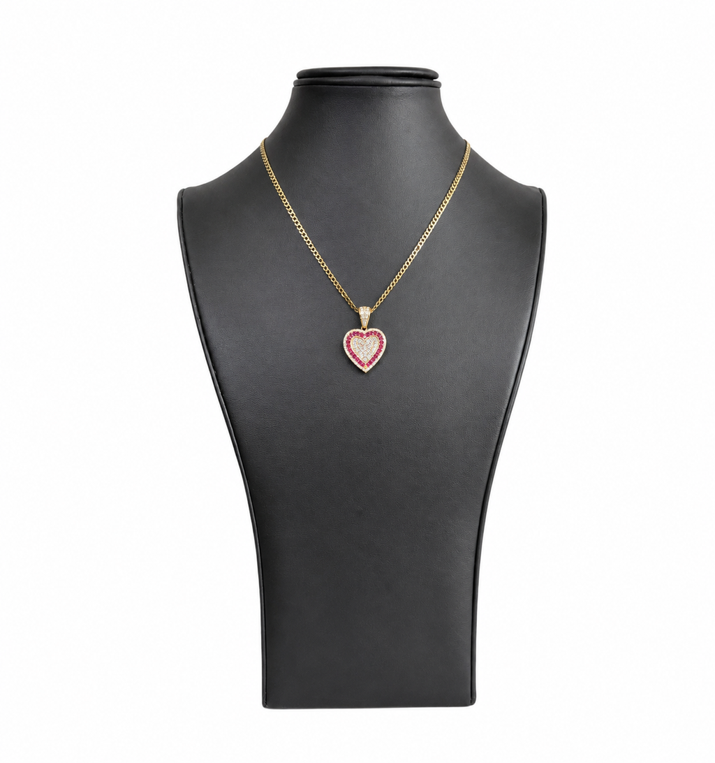 Heart Diamond Pendant Necklace – 14K Gold