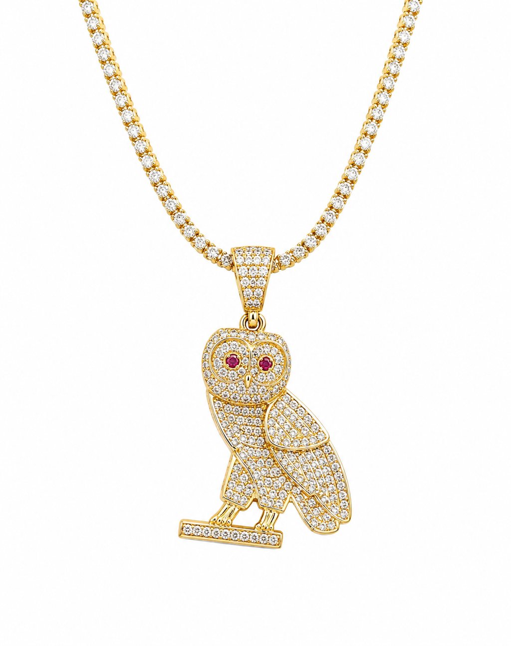 OVO Owl Pendant Necklace – 14K Gold