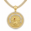 Saint Lazarus Medallion Necklace – 14K Gold