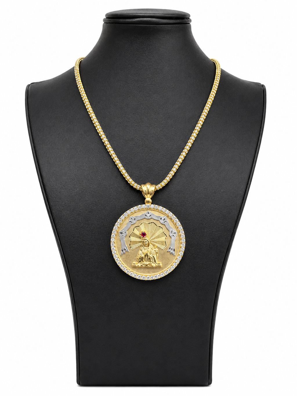 Saint Lazarus Medallion Necklace – 14K Gold