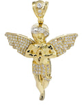 Iced Angel Medallion – Gold Tone