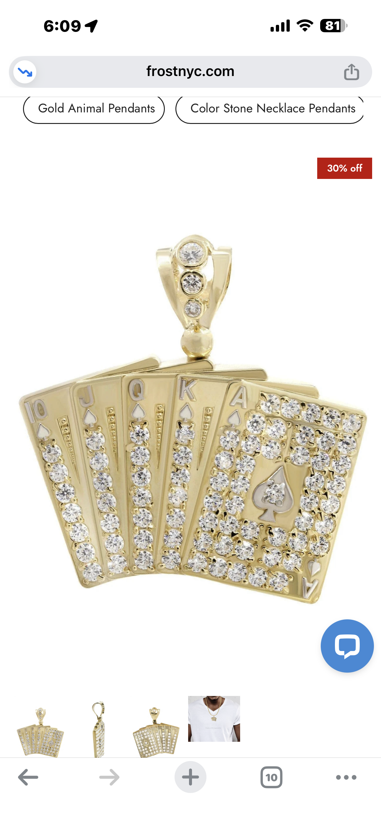 Gold Playing Cards Medallion