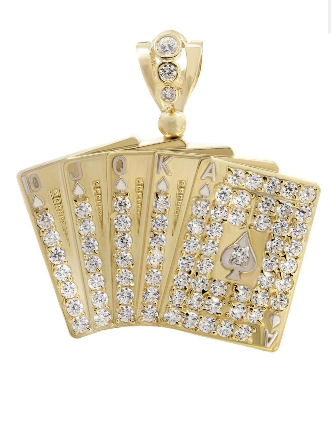 Gold Playing Cards Medallion