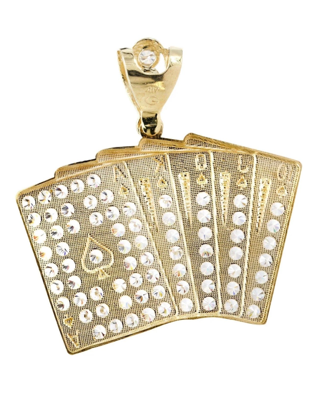Gold Playing Cards Medallion